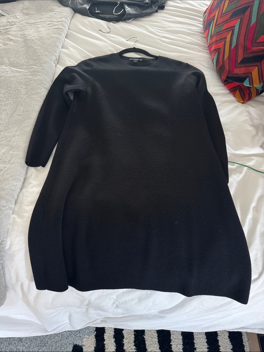 COS Black Long-Sleeve Knit Dress